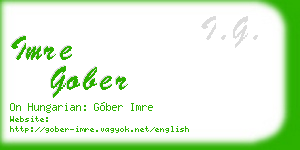 imre gober business card